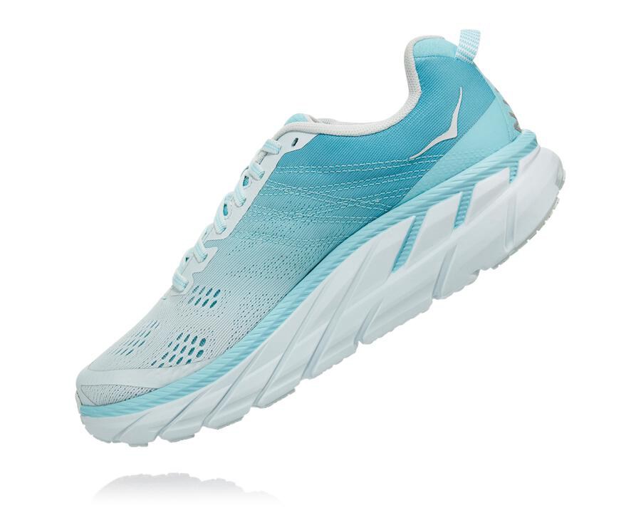 Hoka One One Vandresko Dame - Clifton 6 - Blå/Hvide - 210368ZKP